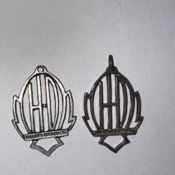 Open Sterling Silver Harley Davidson Pendant - Picture 5 of 16